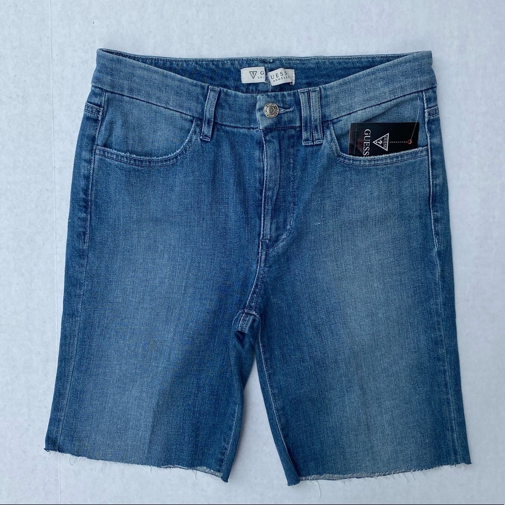 New GUESS Women's Denim Biker Shorts SZ 27